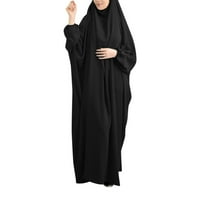 Дамски ежедневни дамски дрехи ежедневни Абая роба твърди кафтан арабски роба Дамски ежедневни дрехи студена рамото рокля за Жени Случайни Черно Един размер
