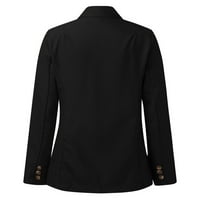 Soyxzc костюм палто за жени с дълги ръкави за външни дрехи отворени предни твърди цветни жилетка леки палта работен офис блейзър яке