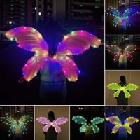 Kripyery светеща надуваема играчка - мека PVC - светещ дизайн - светлинна струна - фотопрепира - надуваемо крило пеперуда - подарък за рожден ден