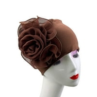 Leylayray жени дами ретро големи цветя шапка turban brim шапка шапка купчина капачка co