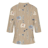Женски блуза бутон с дълъг ръкав Кардиган Коктейл и парти солидни леки жилетки за жени Khaki M