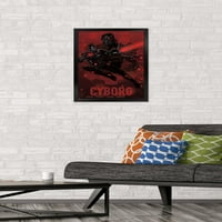 Комикси: Dark Artistic - Cyborg Wall Poster, 14.725 22.375 рамка